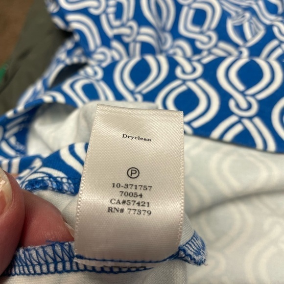 ANN Taylor Sleeveless Midi Nautical Knot Print Knit Dress, Blue White, Med Tall - Picture 4 of 8